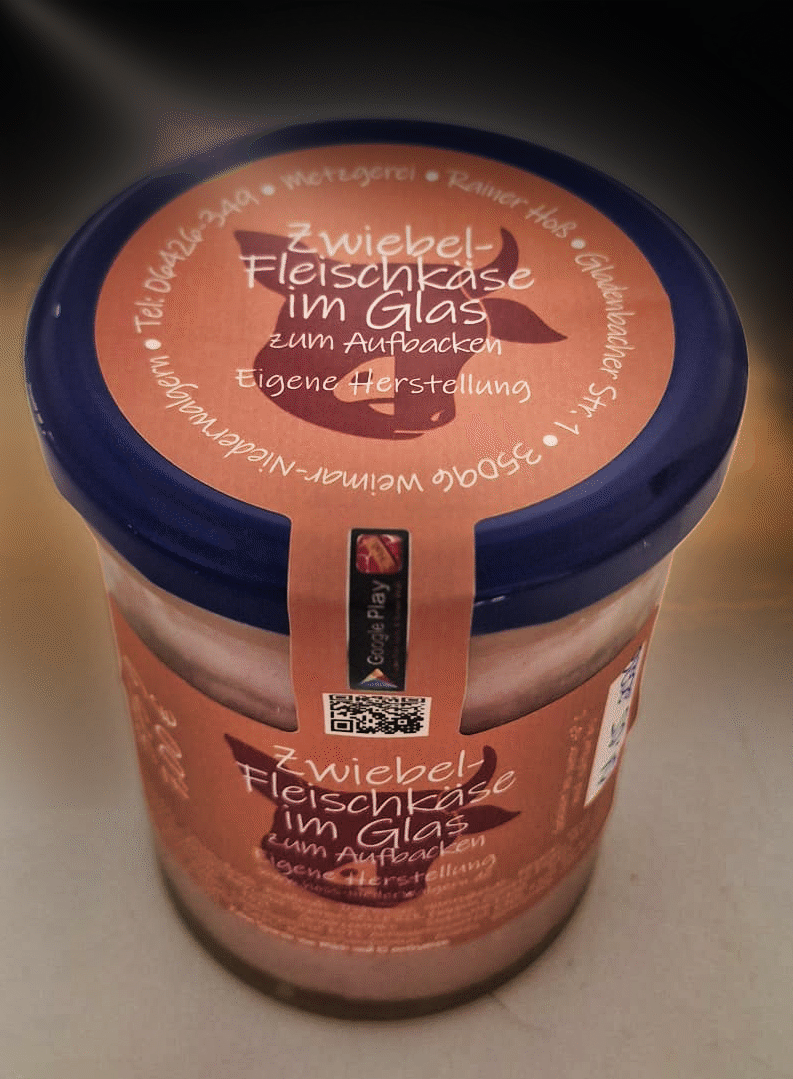 unsere neueste Fleischkäse-Kreation im Glas: Zwiebelfleischkäse